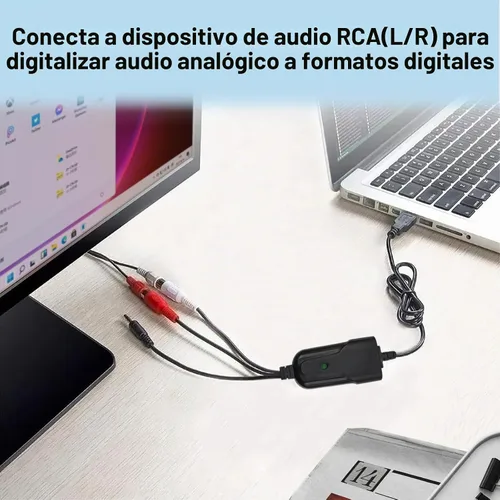 Vista 5 de Wiistar Tarjeta de captura de audio USB2.0 RCA L/R+0.1 in Audio a USB hasta