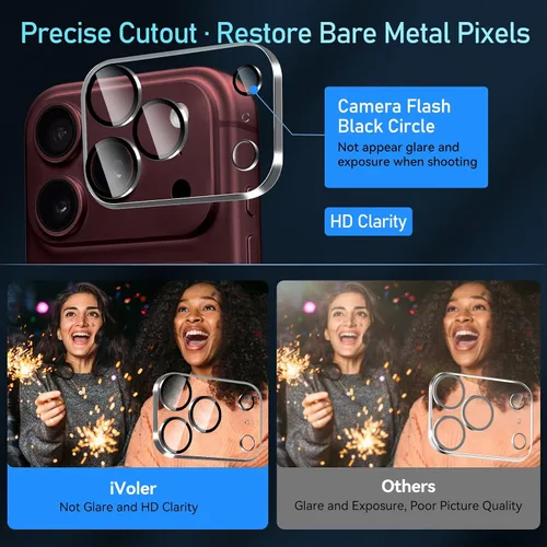 Vista 8 de ivoler Paquete de 4 protectores de lente de cámara para iPhone 18 Pro