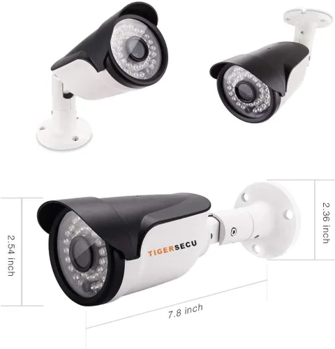 Vista 2 de TIGERSECU Paquete de 4 cámaras de seguridad 4 en 1 Super HD 1080P