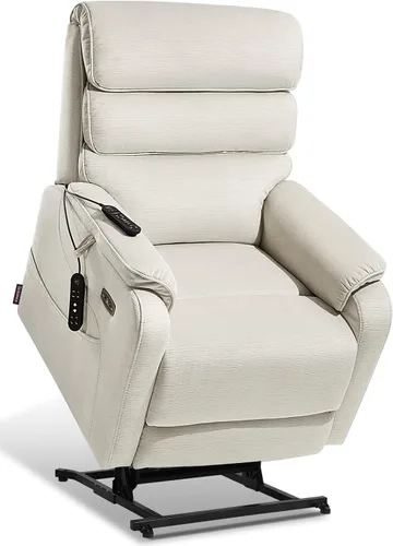 Vista 20 de EONIX Silla Reclinable Eléctrica de Doble Motor Completamente Reclinable para Ancianos, Sillas Elevadoras Eléctricas de Cuero Sintético para Negro