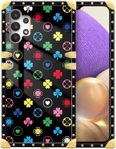 Vista 185 de Funda compatible con Samsung Galaxy A03S 4G, TPU suave de lujo y parte trasera de policarbonato duro para niñas y mujeres, funda protectora a prueba