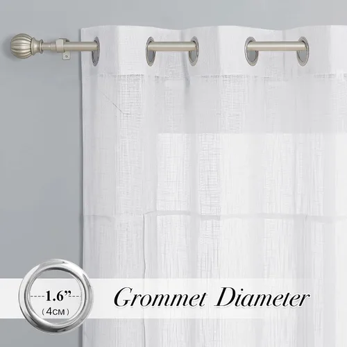 Vista 2 de Pony Dance Cortinas de ventana de baño, pantalla con lazo para dormitorio, filtro de luz, semitransparente, cortinas romanas elegantes para Blanco