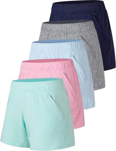 Vista 10 de Paquete de 1 o 5 pantalones cortos de entrenamiento para mujer con Negro
