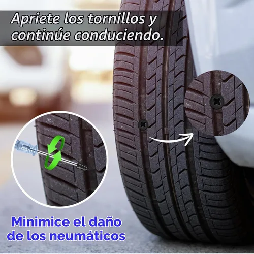 Vista 7 de NACHLYNN 30 piezas de clavos de reparación de neumáticos con tornillos autoperforantes de goma, herramienta rápida de reparación de neumáticos
