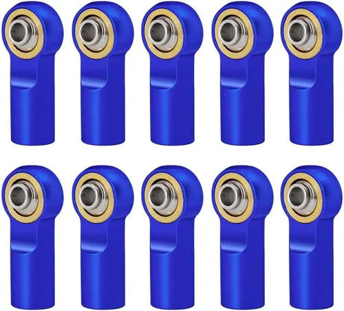 Vista 8 de QUE-T 10pcs Metal Link Rod End M4 Ball Joint Head para RC Crawler Car (negro)
