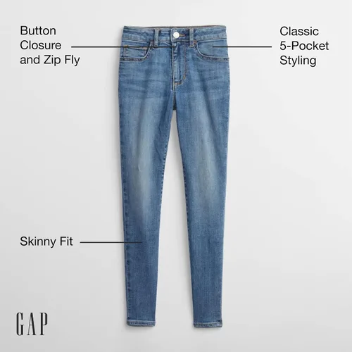 Vista 3 de GAP Pantalón Jegging de tiro alto para niña