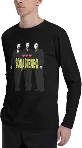 Vista 5 de Soda Music And Stereo Men's T-Shirt Unisex Long Sleeve Pullover Tops Crewneck Graphic Sweatshirt Black