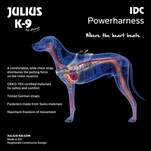 Vista 8 de Julius-K9 IDC Powerharness - Arnés para perro, Antracita