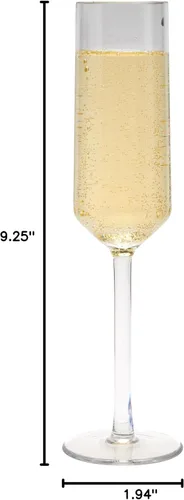 Vista 8 de G.E.T. SW-1462-CL Transparente 6oz. Copa de champán Tritan Via Collection (paquete de 12)