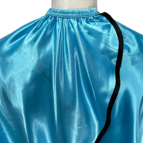 Vista 2 de Pelocapa Capas de peluquería para clientes, capas de corte de tinte para el cabello con ganchos elásticos, impermeable, ligero, satinado brillante