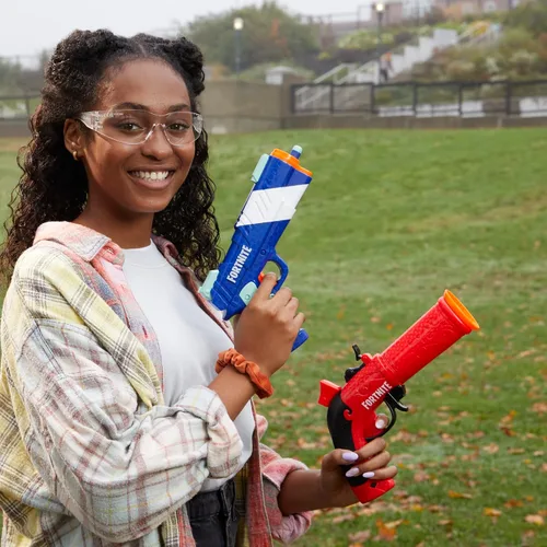 Vista 4 de Nerf Fortnite Paquete Doble Incluye 2 Lanzamisiles (Flint-Knock y LP) y 6 Dardos de Espuma Elite