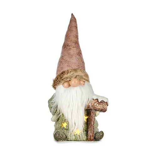 Vista 2 de Figura Decorativa Krist+ Blanco Marrón Verde Rosa Duende 21 x 58 x 27 cm