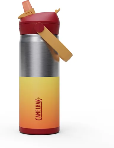 Vista 20 de CamelBak Thrive Flip Straw Kids Bite Valve Stainless Steel Water Bottle Biking Dogs, 12oz Perros en bicicleta