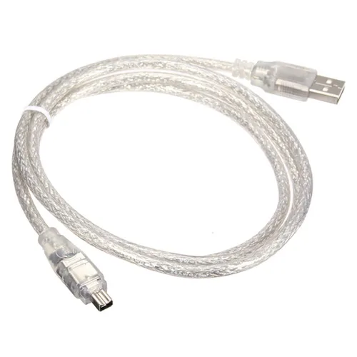 Vista 5 de chenyang Adaptador de cable iLink macho USB 2.0 macho a Firewire IEEE 1394 de 4 pines macho solo compatible con Sony DCR-TRV75E 4.92FT/1.5M