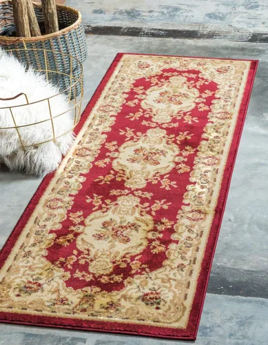 Vista 15 de Unique Loom colección Versailles - Alfombra clásica tradicional con motivo de medallón; 2' 2 x 3' 0 pies, rectangular, color borgoña/marfil