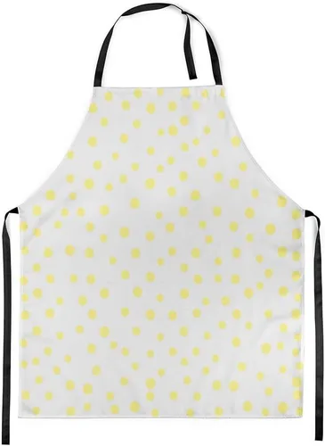 Vista 23 de jejeloiu Delantal de lunares rojos y blancos para mujeres y hombres, de 26 x 31 pulgadas, diseño retro de lunares