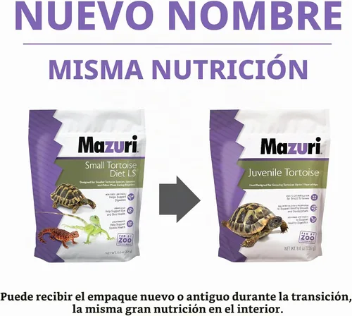 Vista 2 de Mazuri Alimento de tortuga juvenil para tortugas bebé Bolsa de 8 onzas (8 onzas)