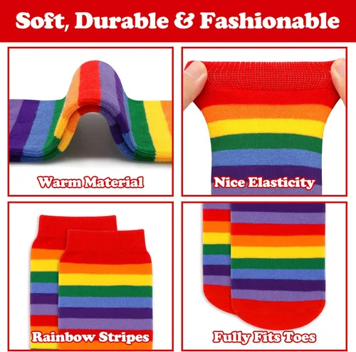 Vista 2 de Calcetines de fútbol para niños pequeños, calcetines de fútbol para niñas, calcetines de tubo con rayas para niños pequeños