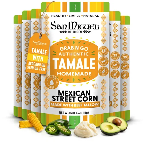 Vista 7 de San Miguel - Tamales de salsa verde para microondas, sebo de res, 0.35 oz