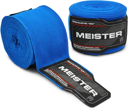 Vista 21 de Vendas para mano semielásticas de 180 pulgadas Meister Adult, vendas para MMA (artes marciales mixtas) y boxeo (par) todos
