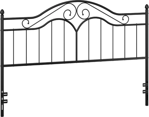 Vista 13 de Elephance - Cabecero para estructura de cama de tamaño completo, cabecero de plataforma vintage solo de metal, altura ajustable, resistente y Negro