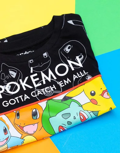 Vista 4 de Pokemon Camisetas para niños con personajes de Pikachu verde o negro