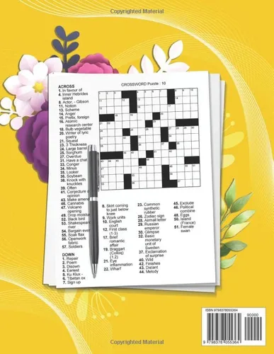 Vista 2 de 2023 Crossword Puzzle Books for Adults 90+ Easy to Medium Crossword Puzzle Books for Adults,Seniors & Teens - Enjoy Life Crossword Puzzle Books to
