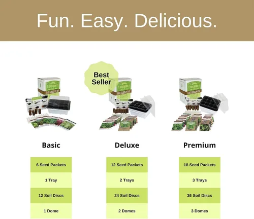 Vista 5 de Kits de inicio de semillas para jardín de interiores - cultivo de hierbas culinarias, medicinales y de té - comienza con el cultivo al aire libre