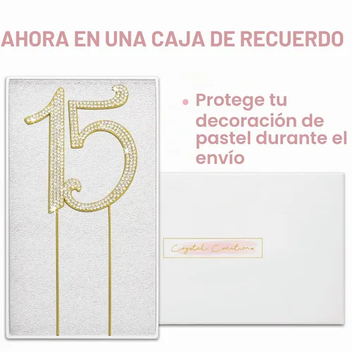 Vista 2 de Decoración para pastel 30 con strass de cristales premium. Monograma de número treinta, para cumpleaños o aniversario número 30