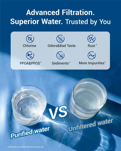 Vista 4 de AQUA CREST GSWF Filtro de agua para refrigerador, repuesto para GE® GSWF Smart Water 238C2334P001, Kenmore® 46-9914, 469914, 9914, 3 filtros