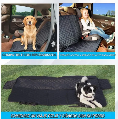 Vista 3 de Funda de asiento de automóvil para perro, funda para asiento trasero, funda de mascota para perros, impermeable, protector de asiento de automóvil