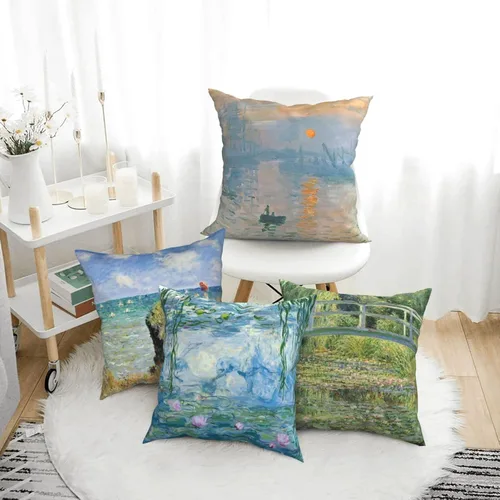 Vista 2 de Worltoldb Juego de 4 fundas de almohada de oso de Navidad con ciervo, para invierno, de Navidad, decorativas, de lino suave, funda de cojín cuadrada