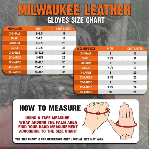 Vista 3 de Milwaukee Leather SH869 - Guantes de mano de motocicleta para hombre, color negro, perforado, piel de ciervo, con nudillo abierto y transpirable