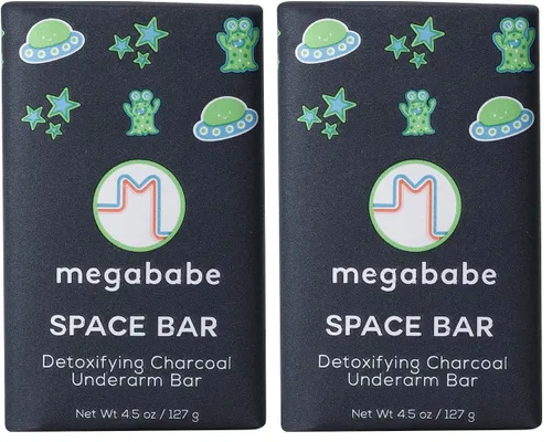 Vista 7 de Megababe Barra espacial, barra de carbón desintoxicante para axilas, control de olores, 4.5 onzas