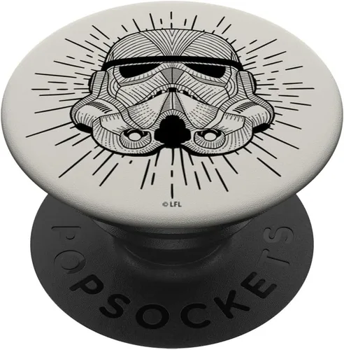 Vista 6 de Star Wars Casco Storm Trooper Line Art PopSockets MagSafe PopGrip para iPhone
