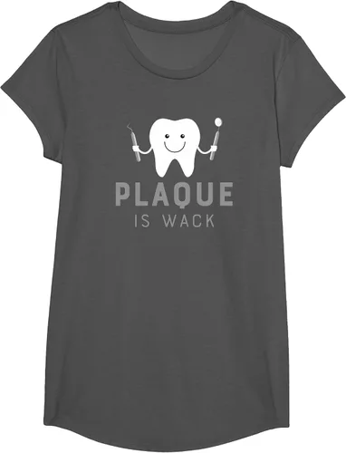 Vista 15 de Plaque is Wack Funny Dental Hygienist T-Shirt Asphalt Grey