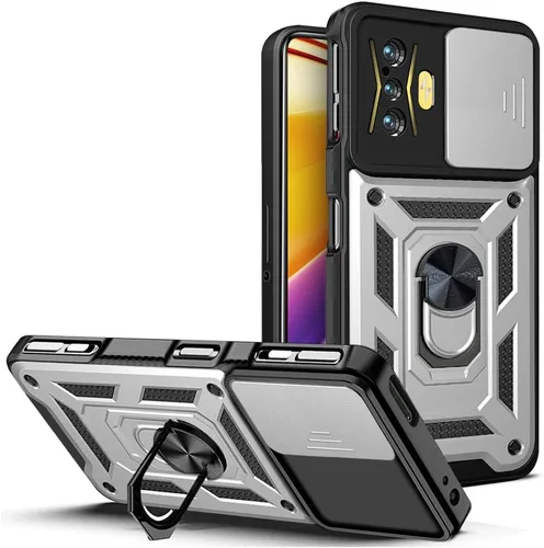 Vista 76 de Compatible con Tecno Camon 18P Bracket Shell, Slide Camera Lens Cover Case Azul