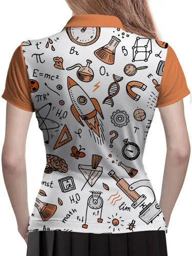 Vista 3 de Futolo Camiseta de golf para mujer, trajes para profesores, camisas para profesores, regalos para profesores, polo con impresión 3D, los mejores