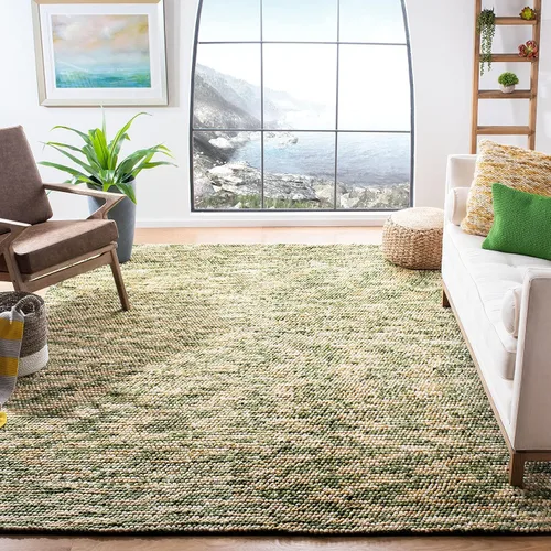 Vista 17 de Safavieh Natura Collection - Alfombra decorativa de 2 x 3 pies, azul y marfil, hecha a mano, ideal para zonas de alto tráfico en entrada, sala