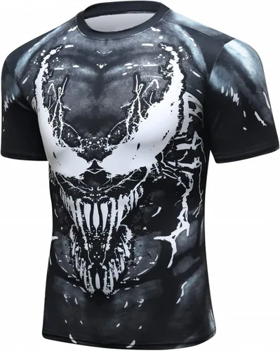 Vista 3 de Red Plume Camisa de compresión para hombre, manga corta, capa base, camisetas de secado fresco