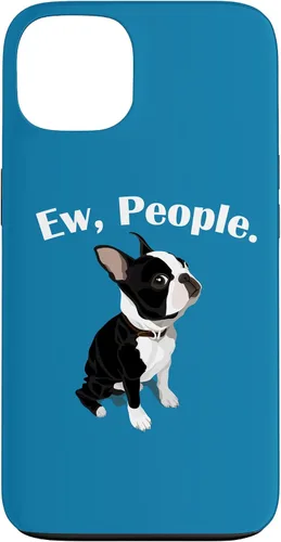 Vista 7 de Funny Mens Womens Kids Cartoon Ew People Bostie Dog Lover Case for iPhone 17