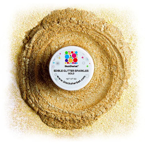 Vista 13 de Blacksherbet Purpurina comestible de albaricoque para bebidas, 0.18 oz, certificado KOSHER, purpurina y polvo para pasteles, fresas, magdalenas