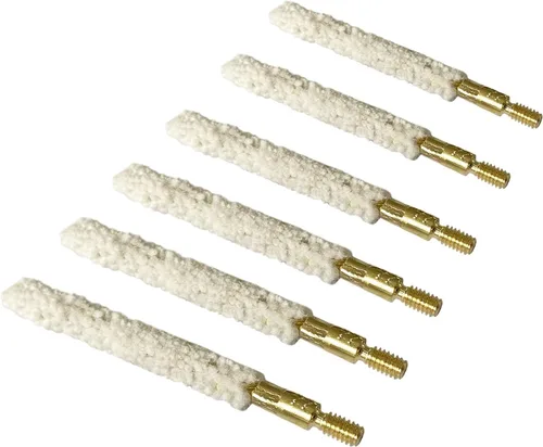 Vista 2 de . 22 Cal Bore Mop Gun Cepillo de limpieza para pistola de rifle de 22 lr (6 piezas)