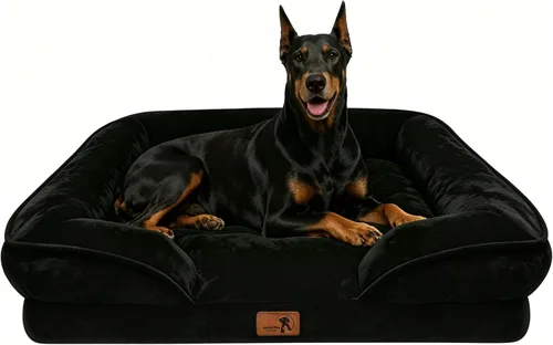 Vista 33 de Spotted Play Cama ortopédica para perros con lados, sofá cama para perros pequeños, sofá cama de espuma de apoyo para mascotas con funda extraíble