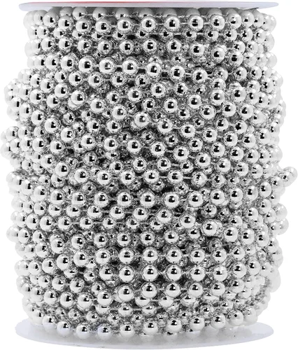 Vista 24 de Mandala Crafts Rollo de cadena de perlas negras de 0.157 pulgadas (0.157 in), guirnalda de perlas de 44 yardas para decoración de bodas, arreglos