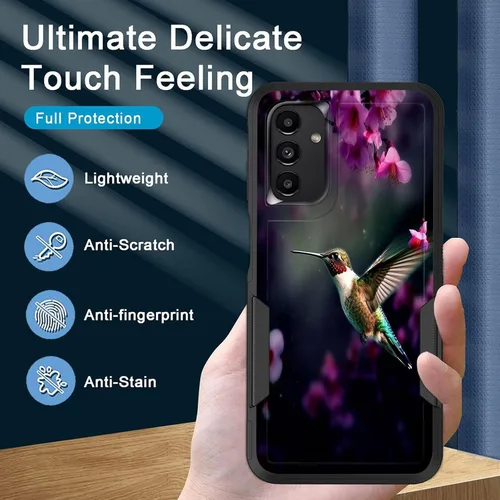 Vista 601 de Funda para Galaxy A14 5G, resistente de doble capa híbrida de policarbonato duro, goma suave, a prueba de golpes, funda protectora resistente