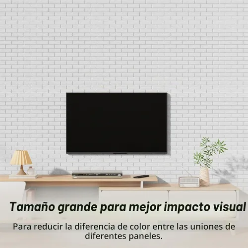 Vista 2 de TONOR Paneles Acústicos con Patrón de Ladrillo, Paquete de 4 de 47.2"x23.6"x0.35" Paneles Insonorizantes de Alta Densidad para Paredes, Paneles