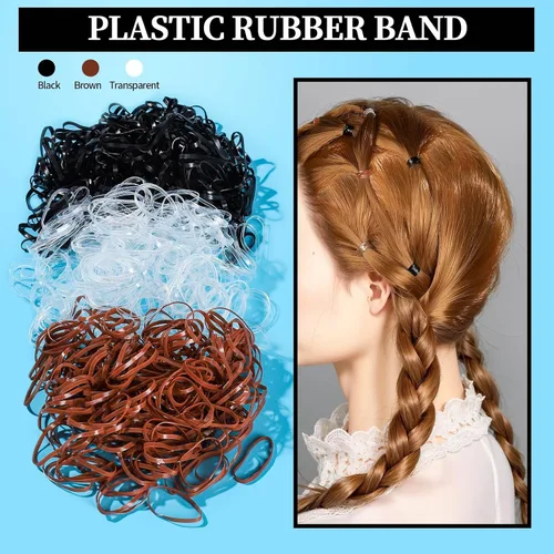 Vista 5 de FANDAMEI Kit de accesorios para el cabello – Lazos elásticos para el cabello, bandas de algodón, bandas de goma, horquillas para el cabello, peine
