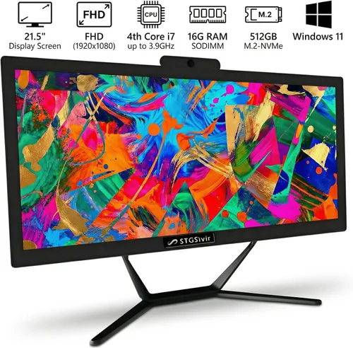 Vista 2 de STGSivir PC todo en uno,Pantalla FHD de 21,5", Core i7,16G RAM,512G SSD
