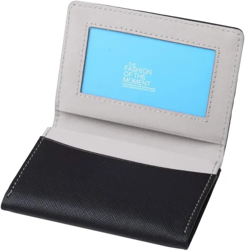 Vista 4 de Multicolor sólido para hombre de cuero clip de dinero Navidad para padre, Negro, gris-ecm10a05